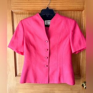 Vtg Kasper Pink Power Suit Jacket - 10P-80s—EUC